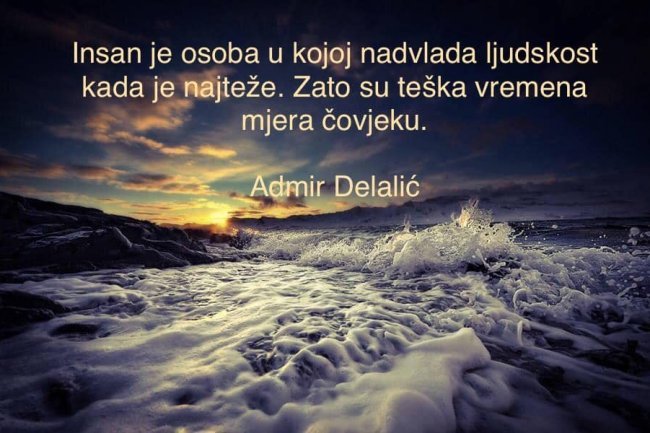 Teška vremena su mjera čovjeku